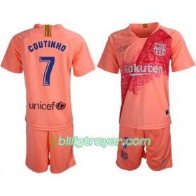 Billige Fotballdrakter FC Barcelona Coutinho 7 Barn Tredjedraktsett 2018/19 Kortermet